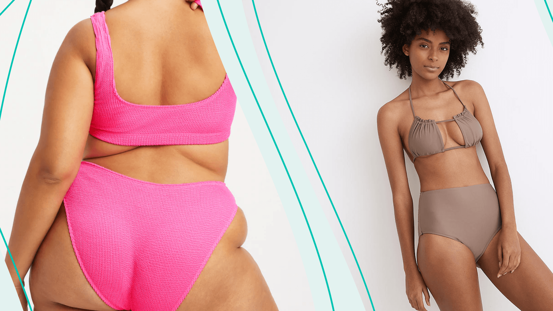 High waisted bikini bottoms