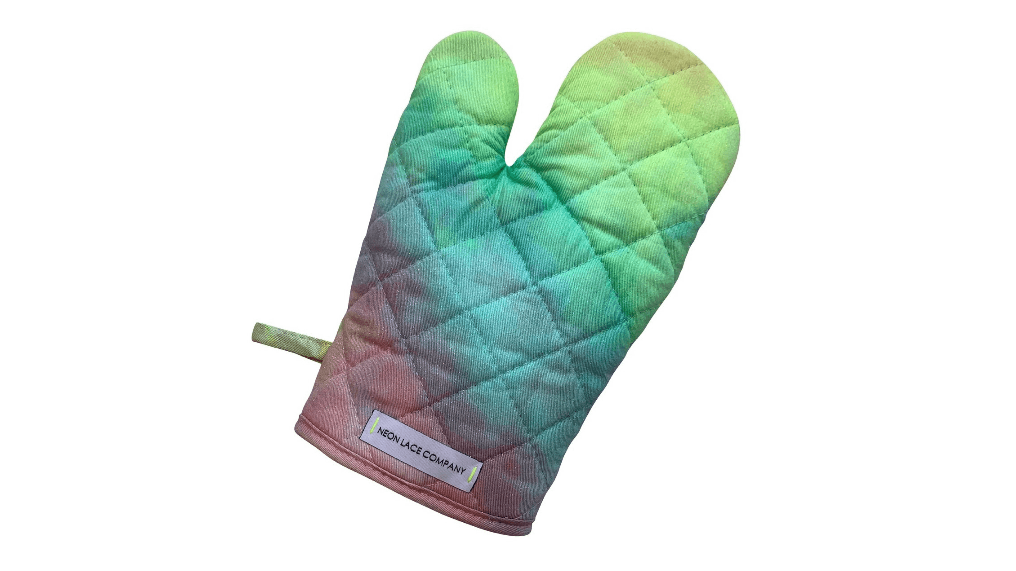 rainbow oven mitt