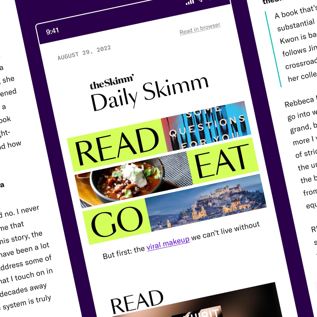 Daily Skimm Read Eat Go Saturday edition