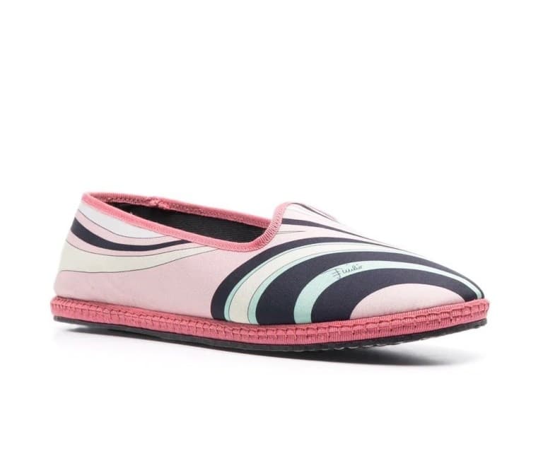 Emilio Pucci Onde-Print Flat Slippers, summer slippers