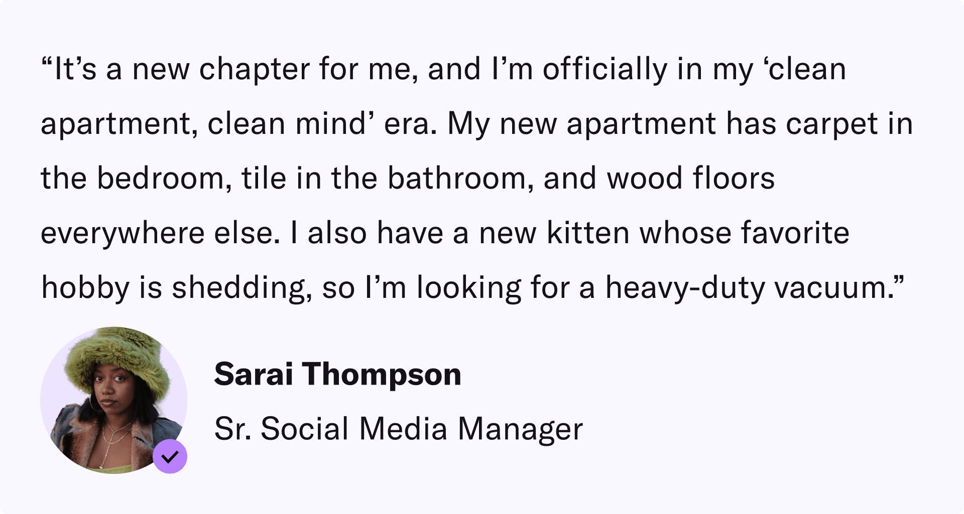 Why Sarai Tested
