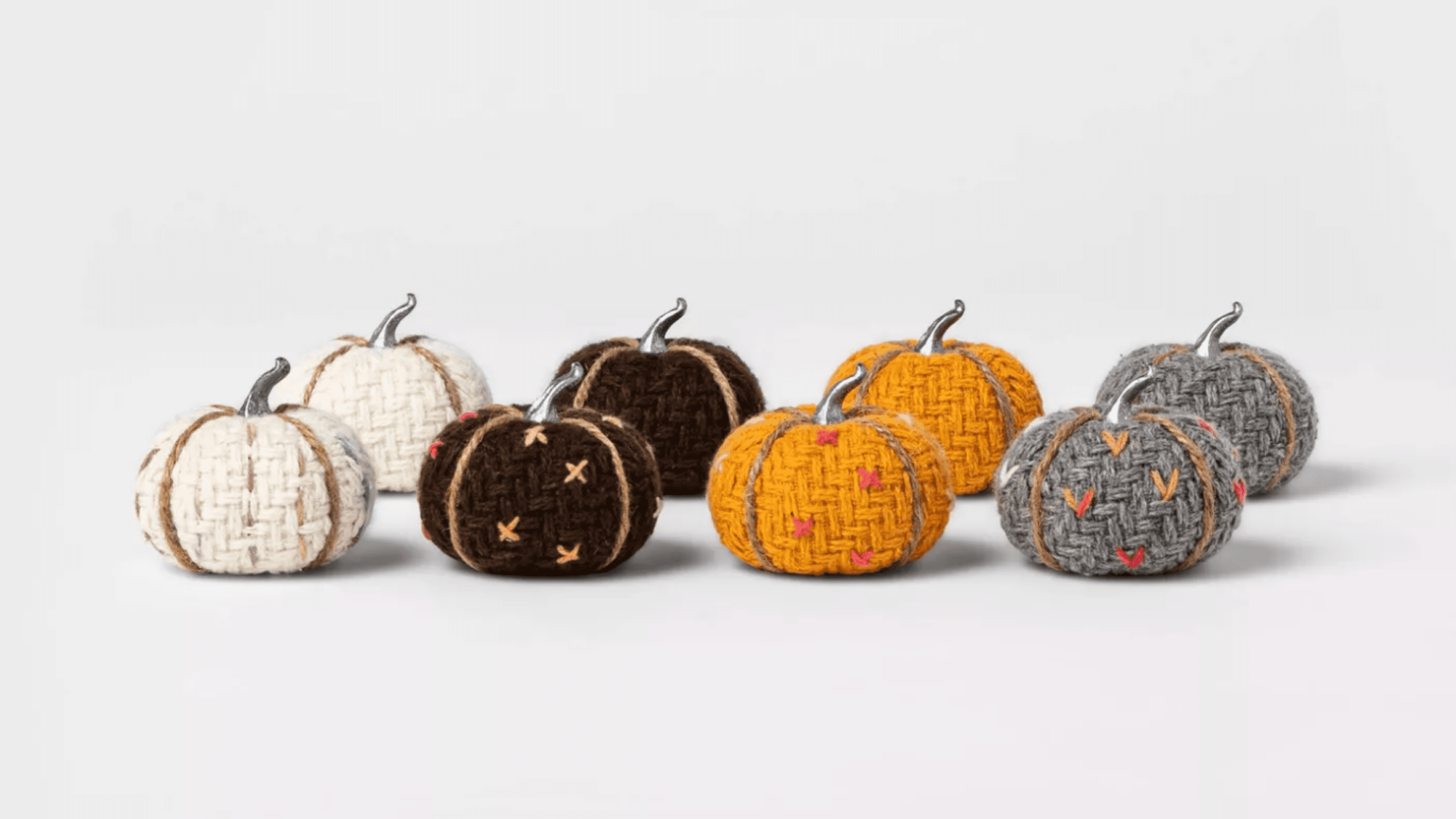 tweed decor mini pumpkins