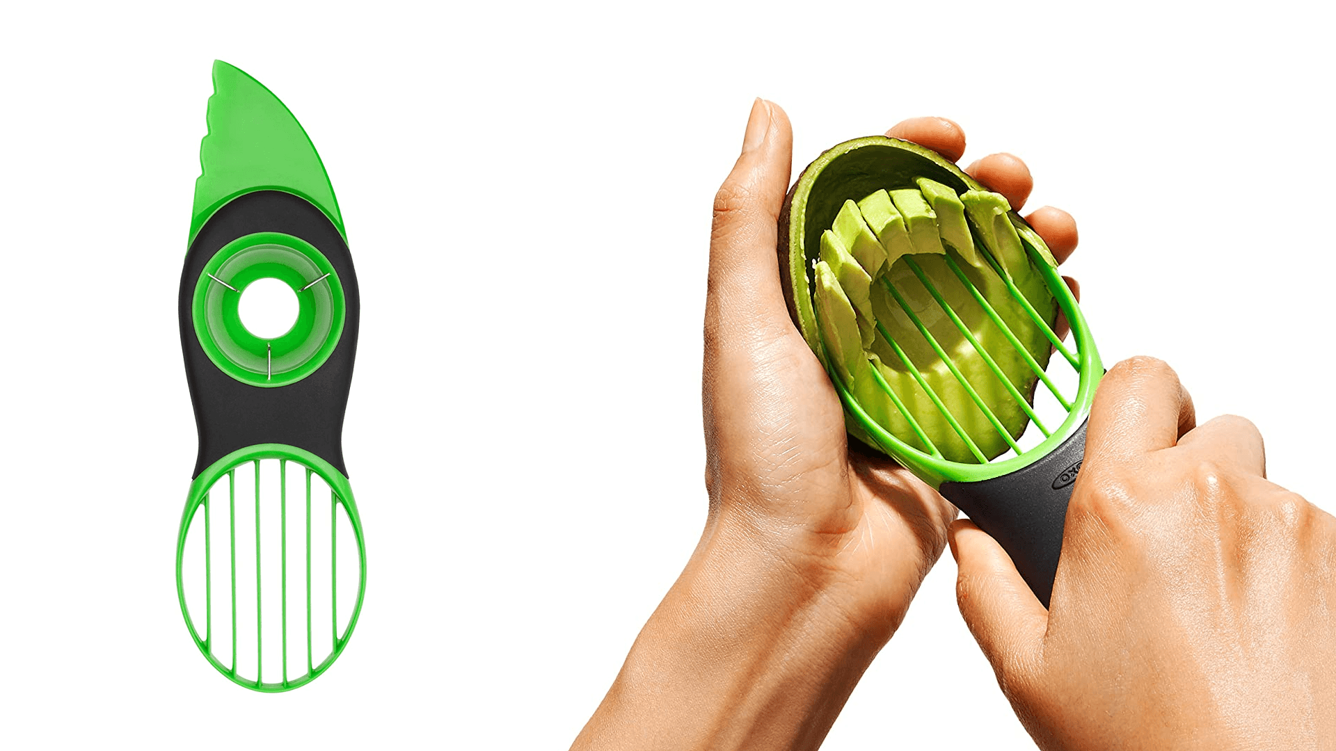 avocado tool that can cut, pit, and slice avocados