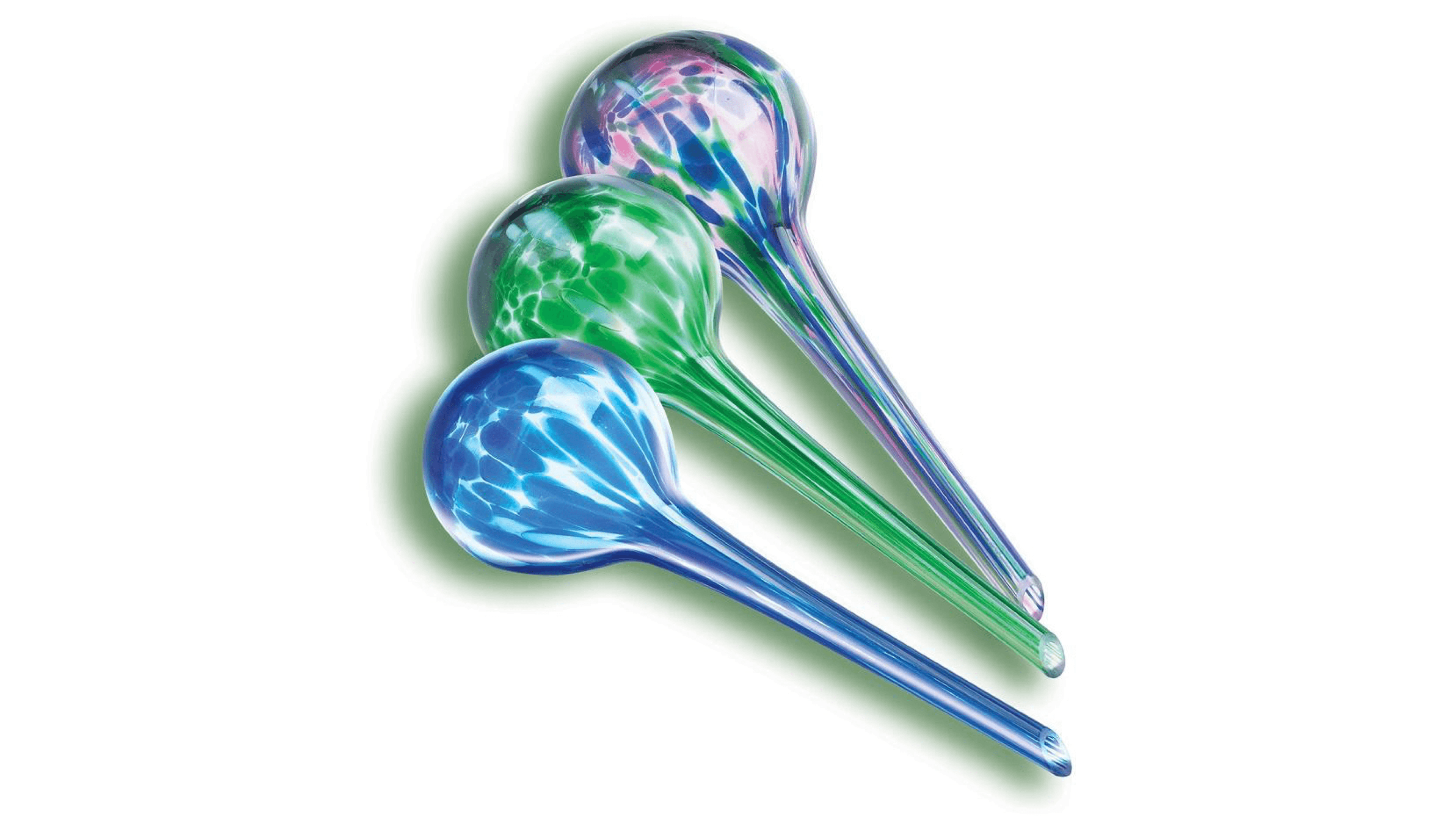 watering globes to water plants slowly