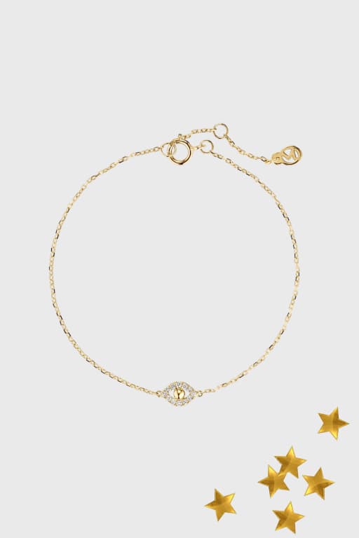 Pavé Diamond Evil Eye Bracelet
