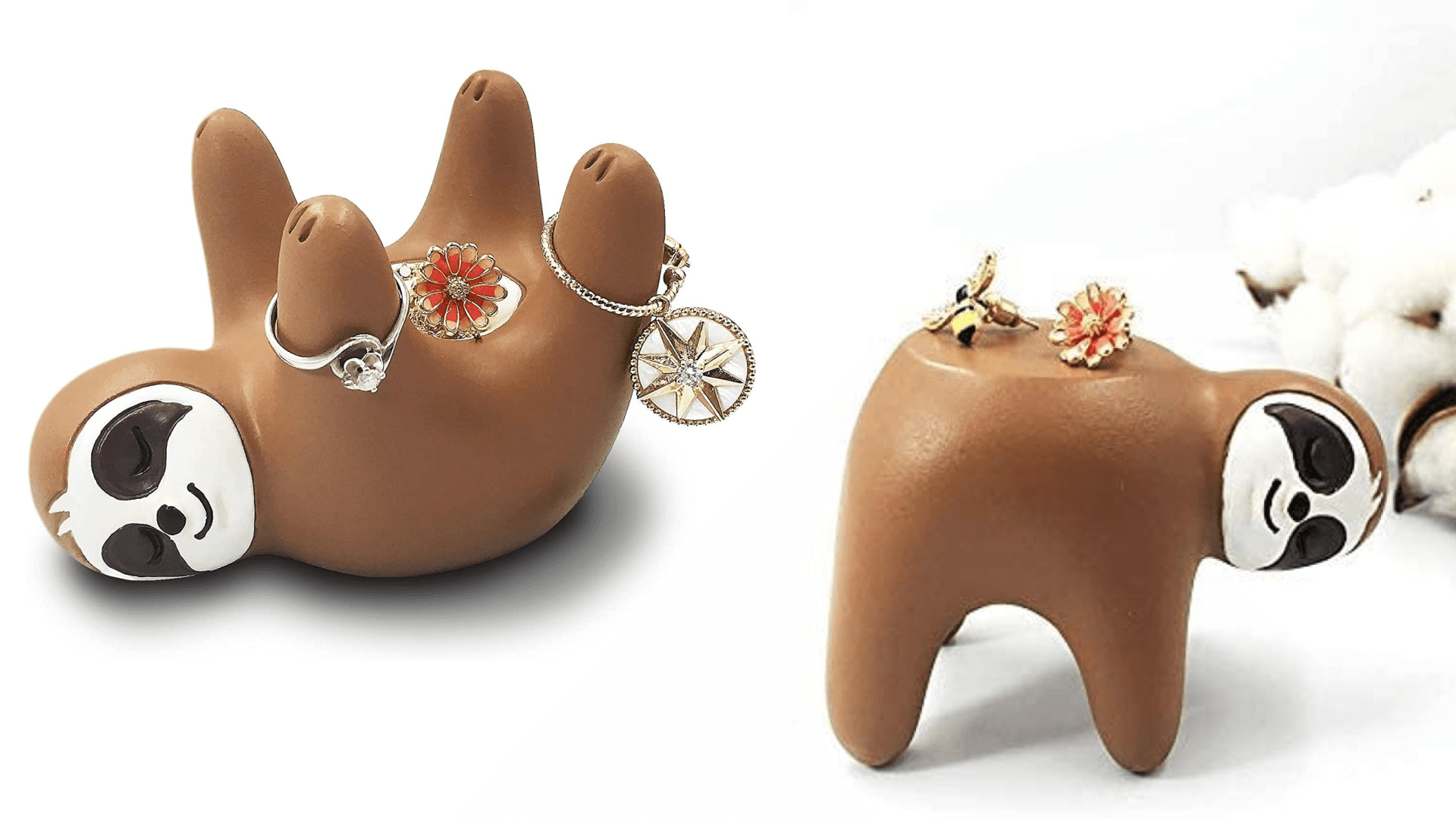 Sloth handmade ring holder