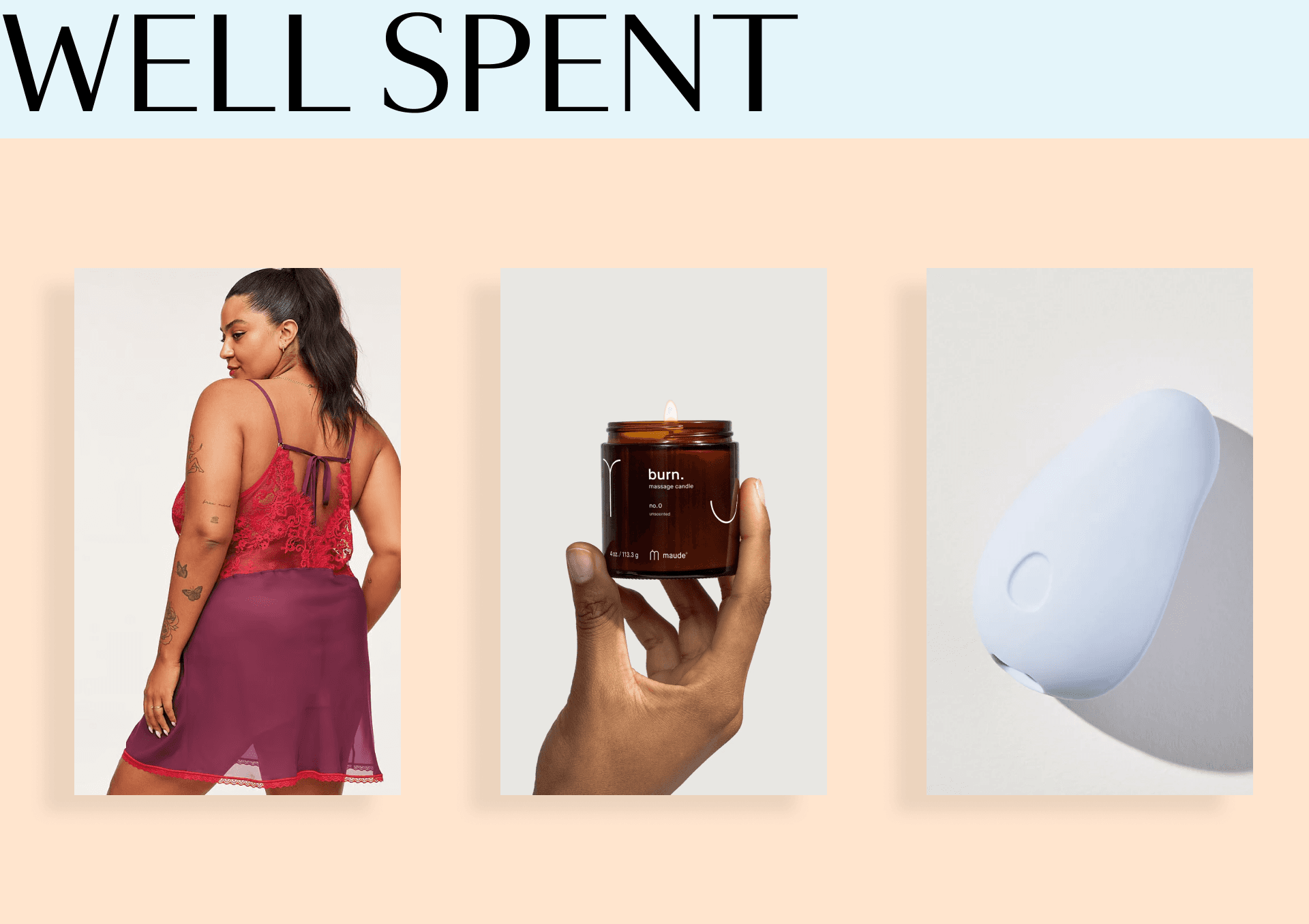 picture of lingerie, candle, vibrator