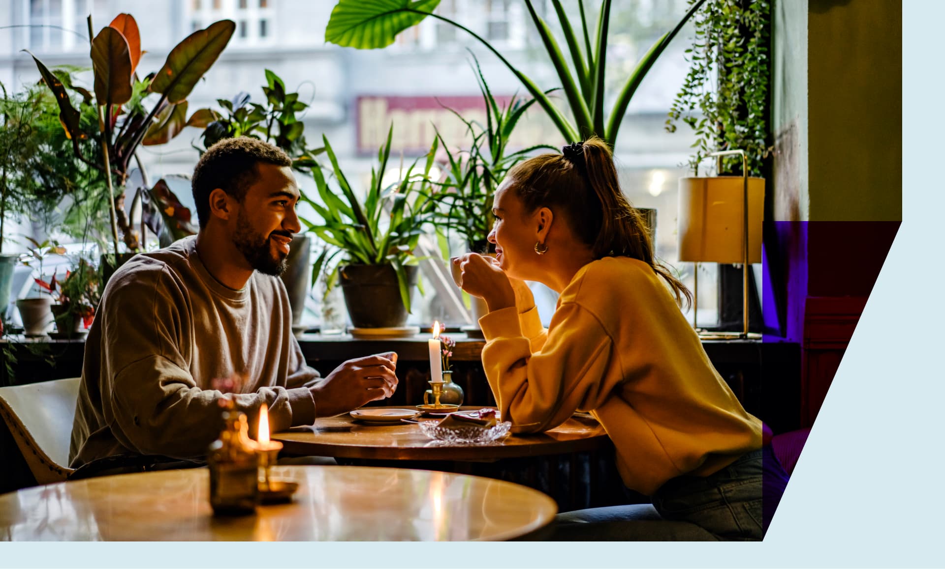 Friends catching up over coffee on the weekend