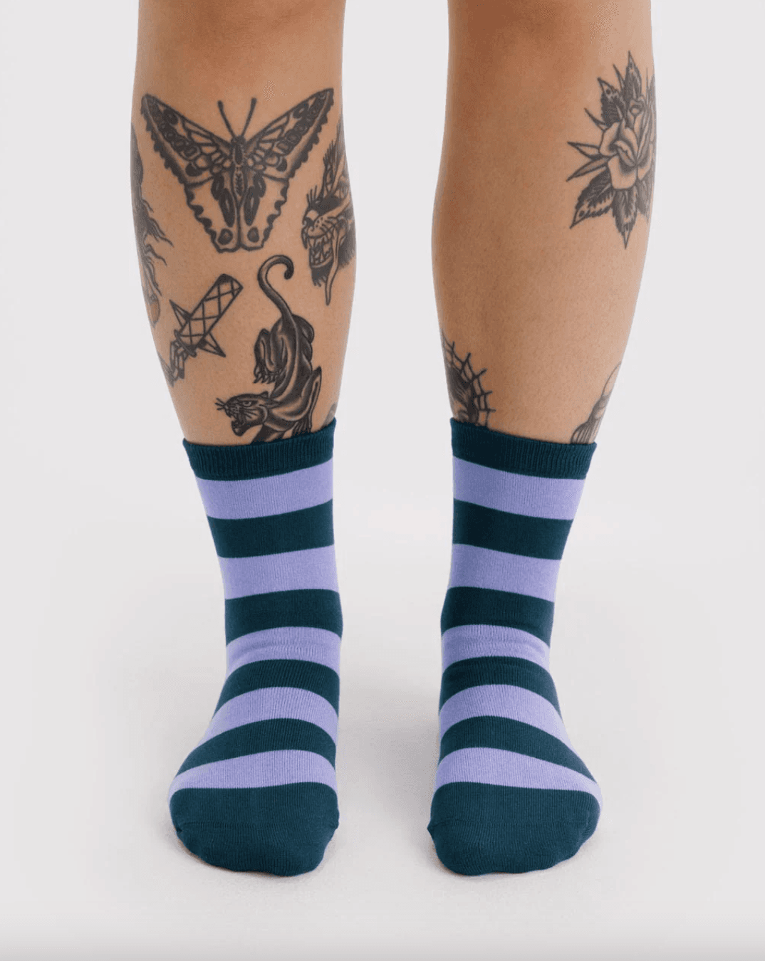 Bando Crew Socks - Malachite Stripe