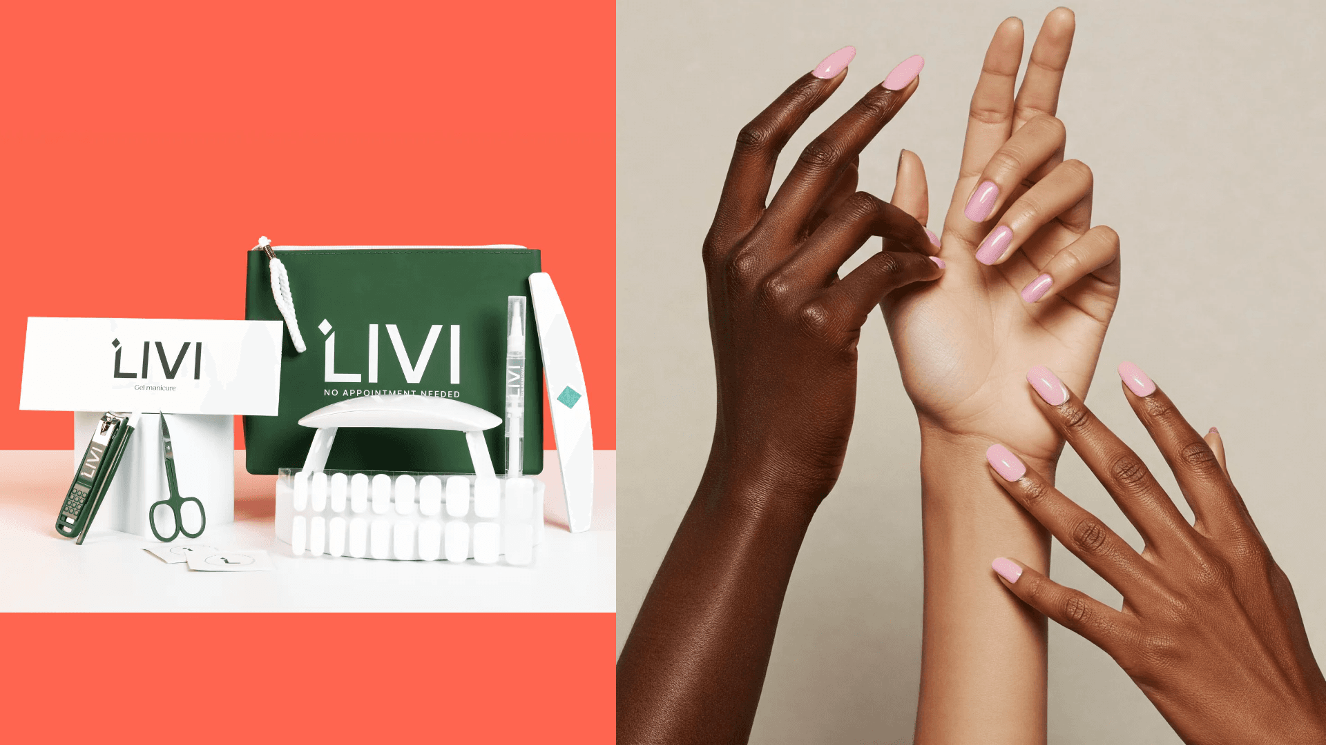 Livi Gel Manicure System with UV Light – Full Mani Kit with 40 Nail Stickers, UV Light, & Mani Tools for Salon-Quality Nails at Home – Easy-to-Use DIY Starter Gel Polish Set (Is Butter a Carb)