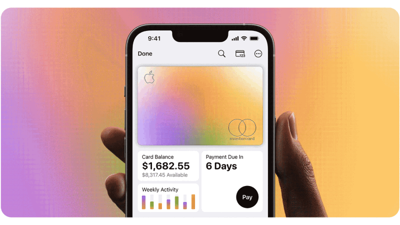 apple card dashboard on iphone