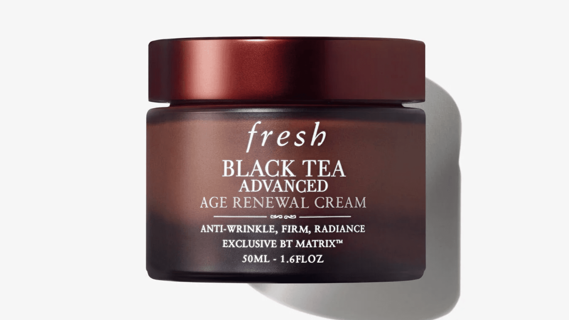 Dark brown metallic jar of Fresh age renewal cream