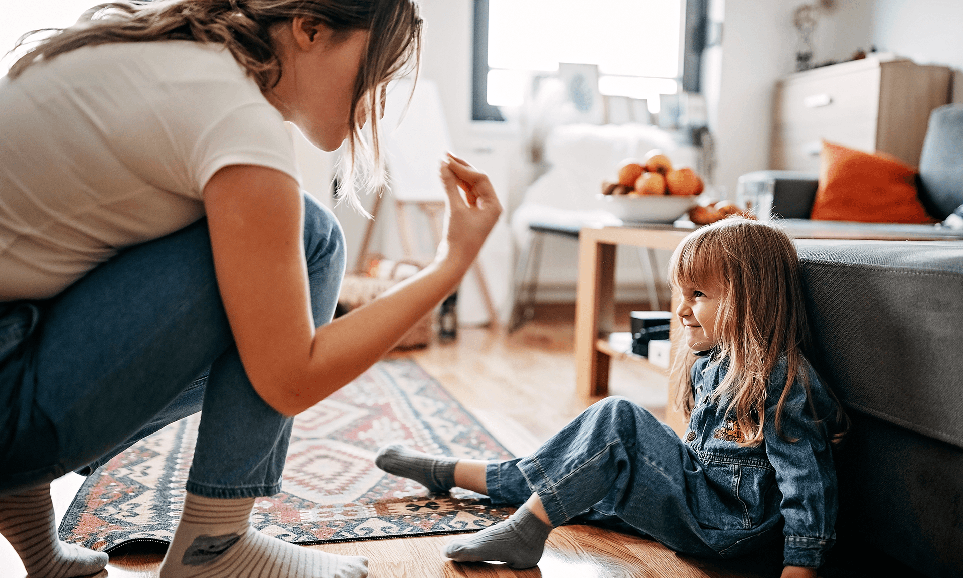 Woman scolding child