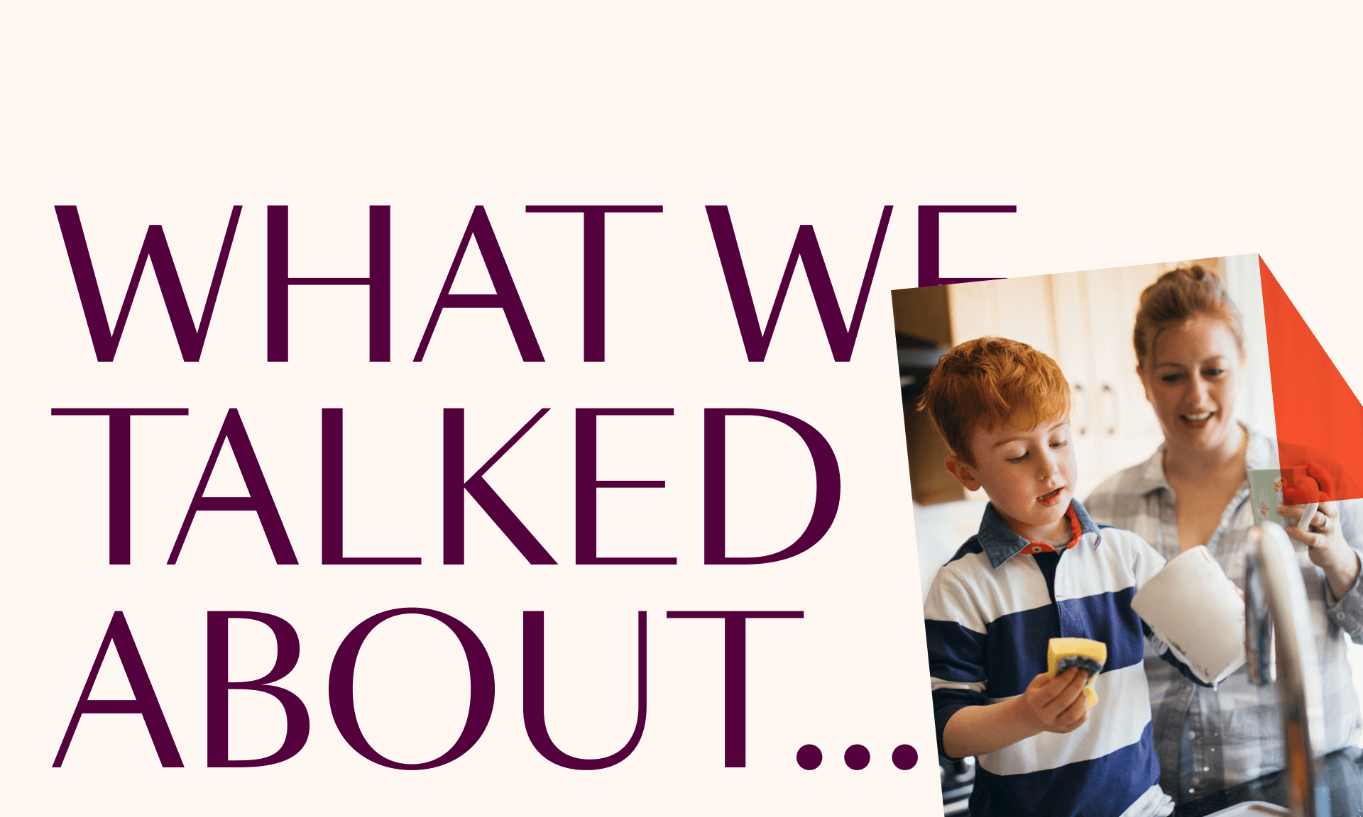 what we talked about