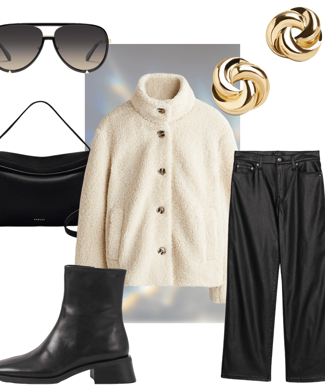 h&m sherpa jacket