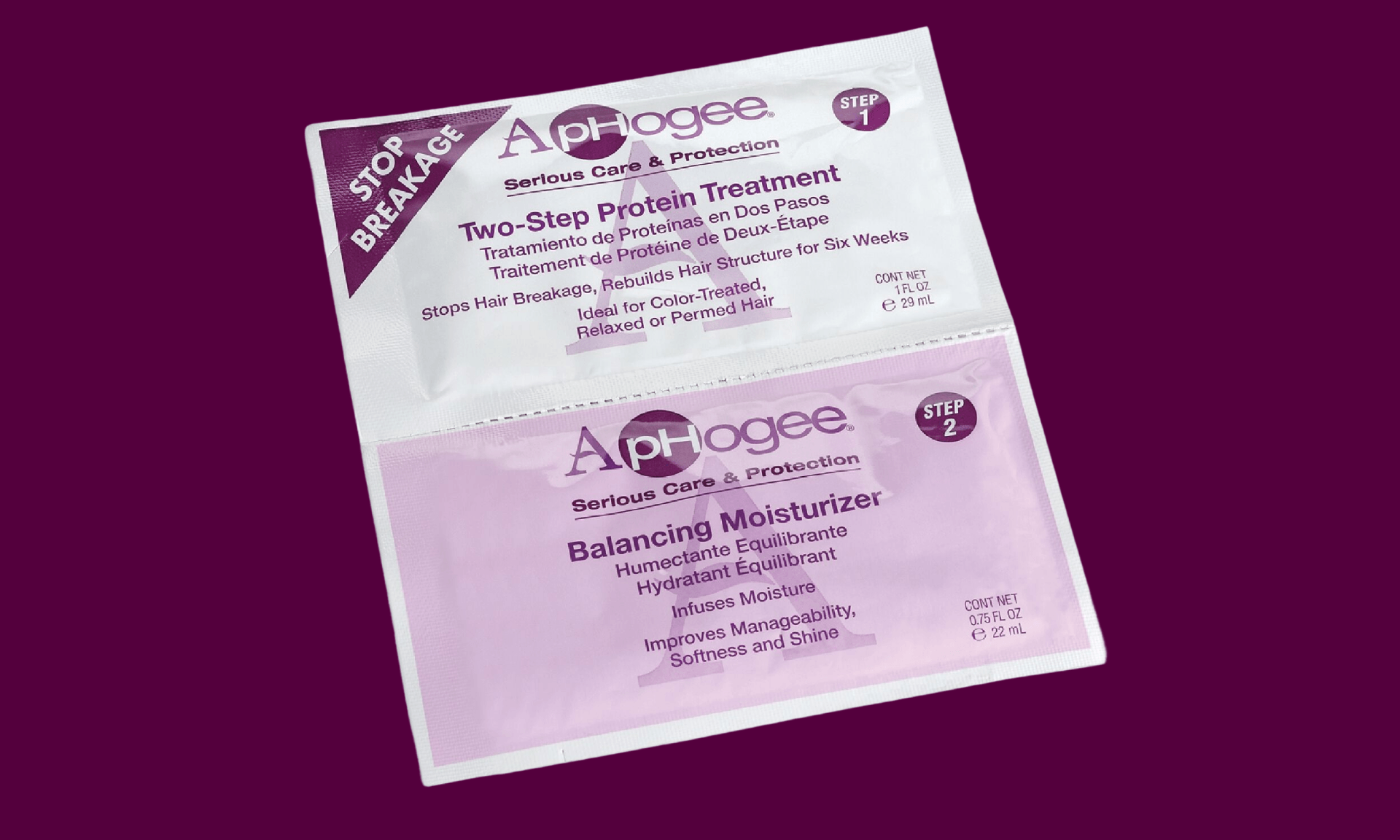 White and purple packette