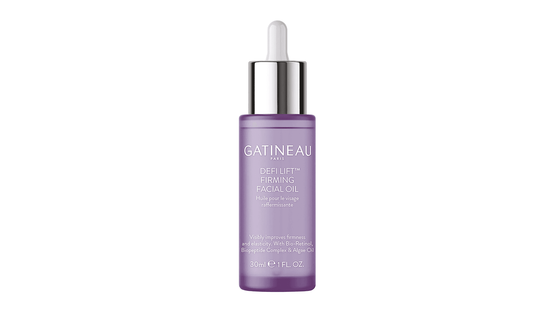 Purple glass serum bottle