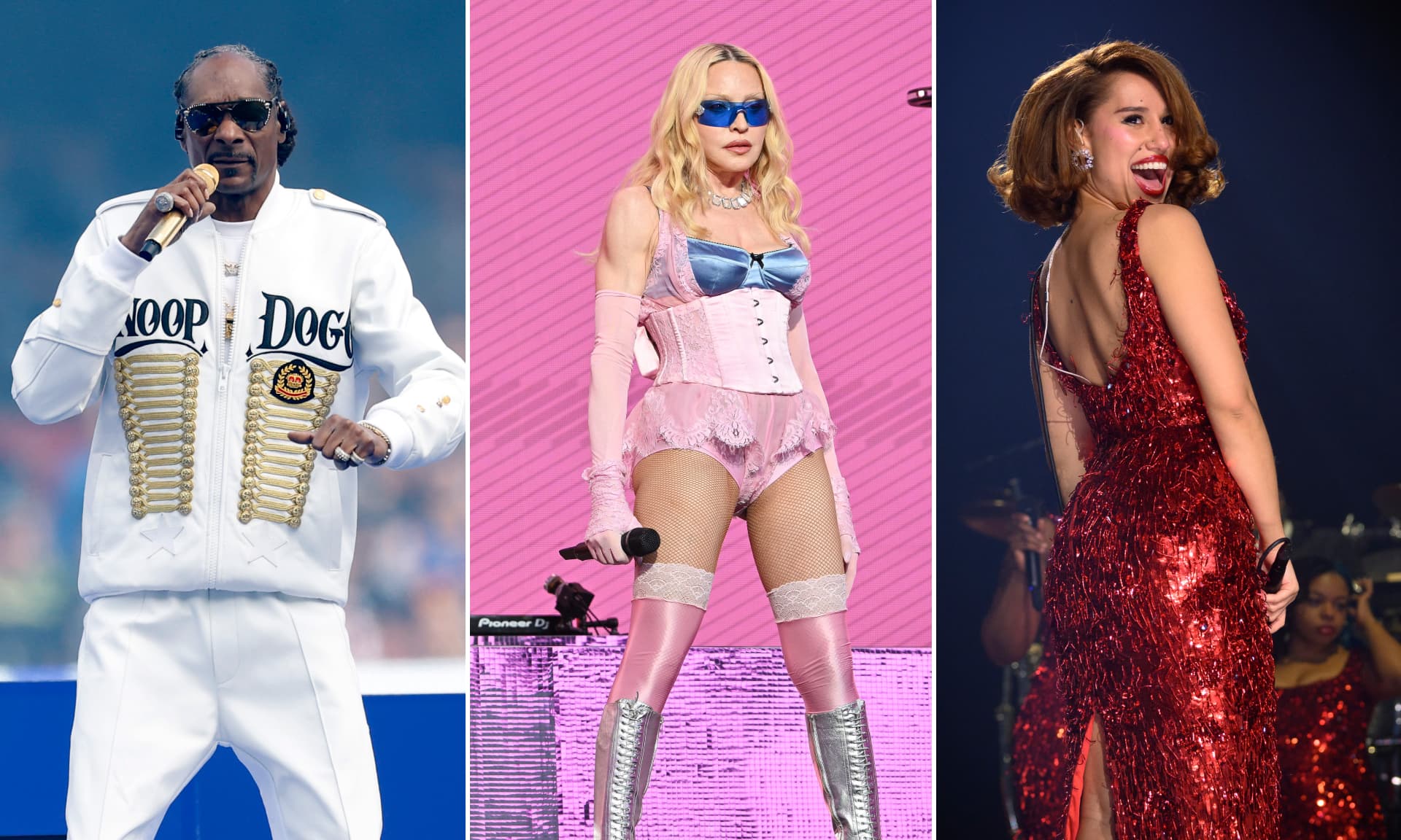 Snoop Dogg, Madonna, and Raye