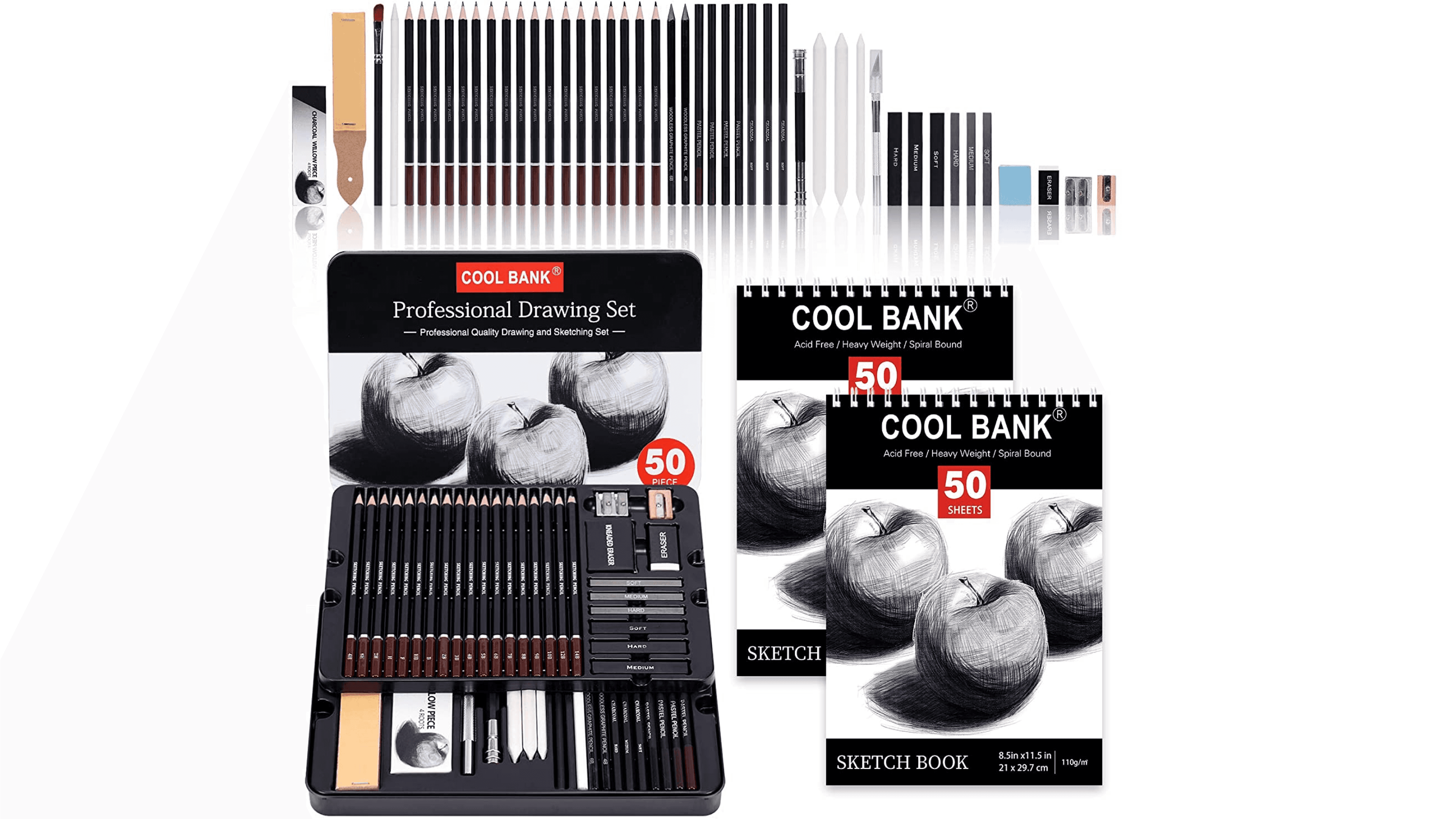 sketching set with drawing pad and pencil set