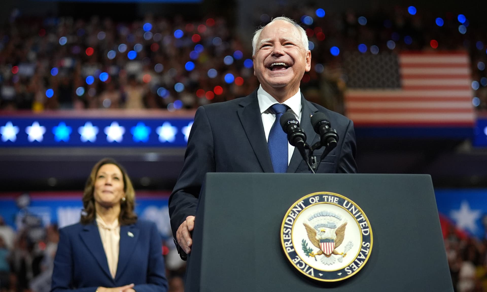 Gov. Tim Walz at a rally