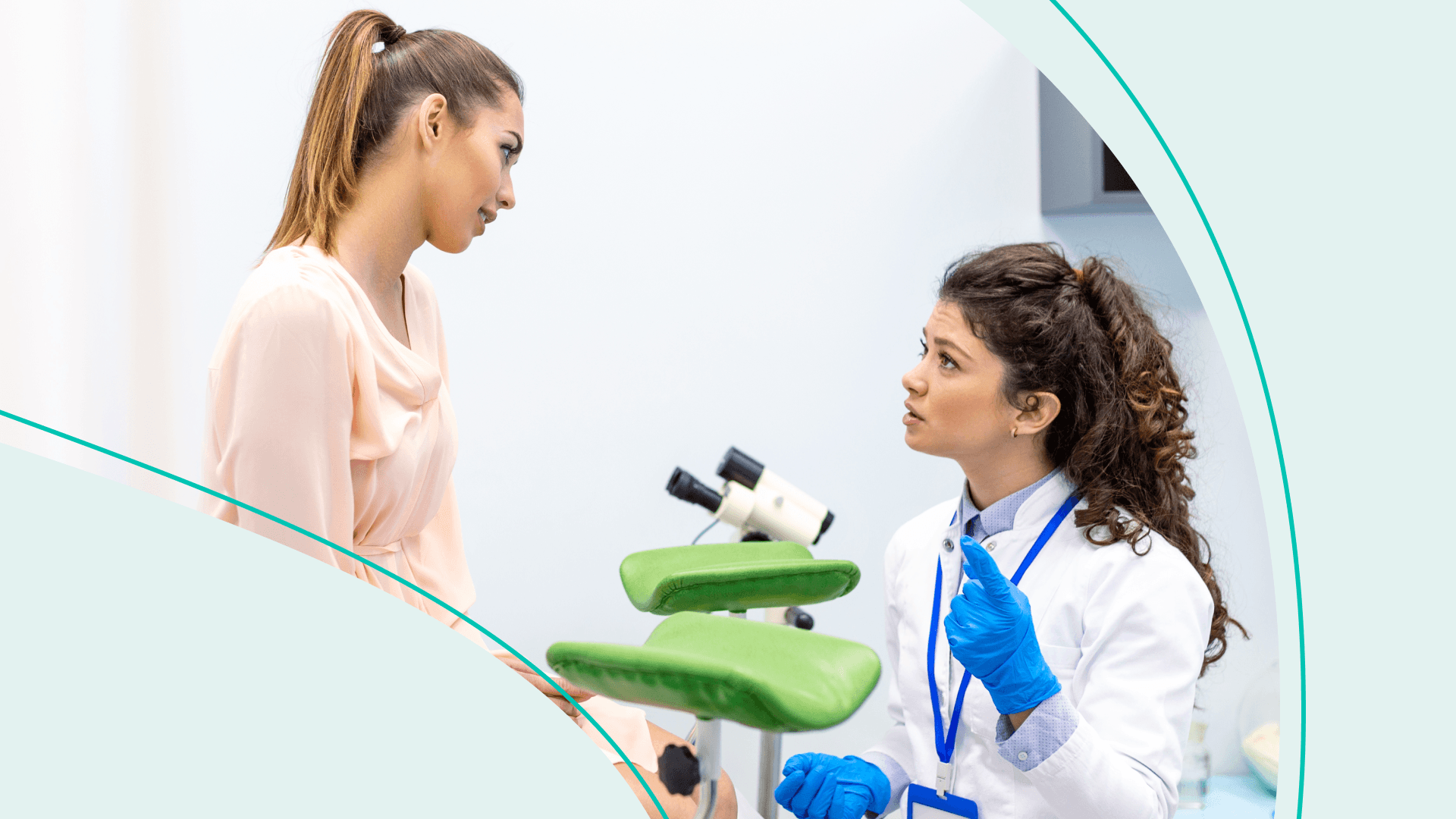 A woman talking to her doctor