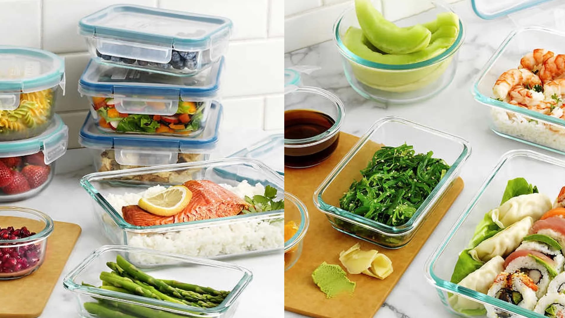 pyrex glass storage container set