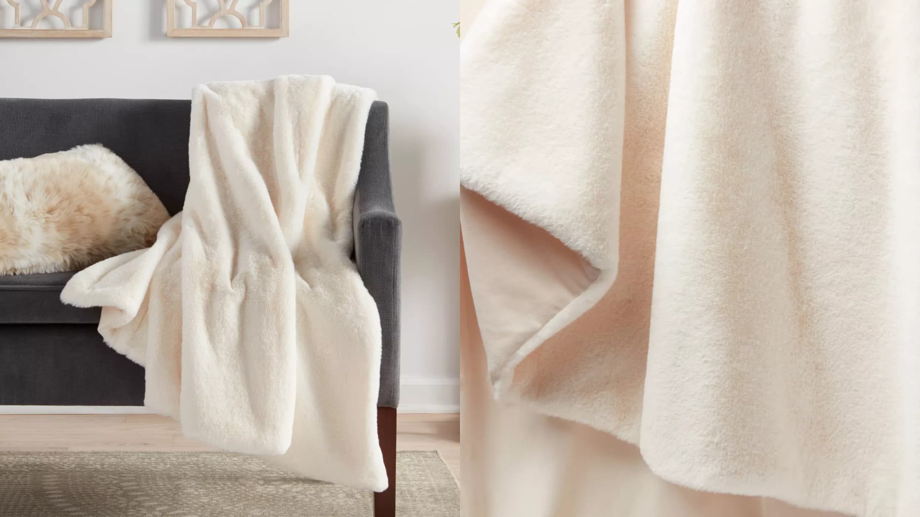 target faux fur throw