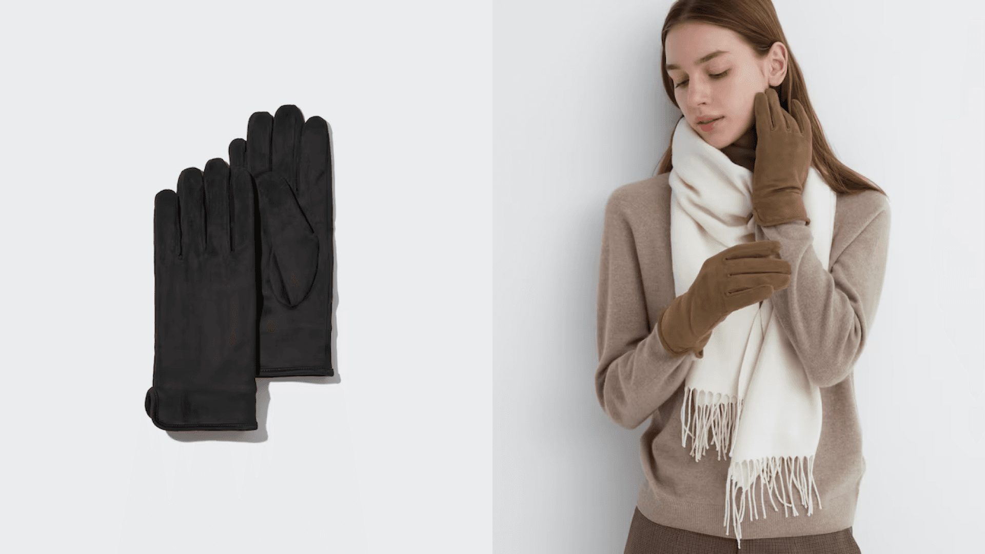Suede gloves