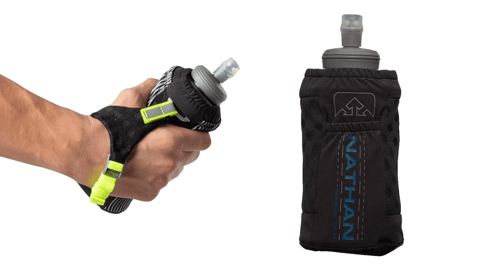 Nathan ExoDraw & ExoShot 2.0, Handheld Running Water Bottle for Marathons, Hiking, Ultra Running & Outdoor Activity