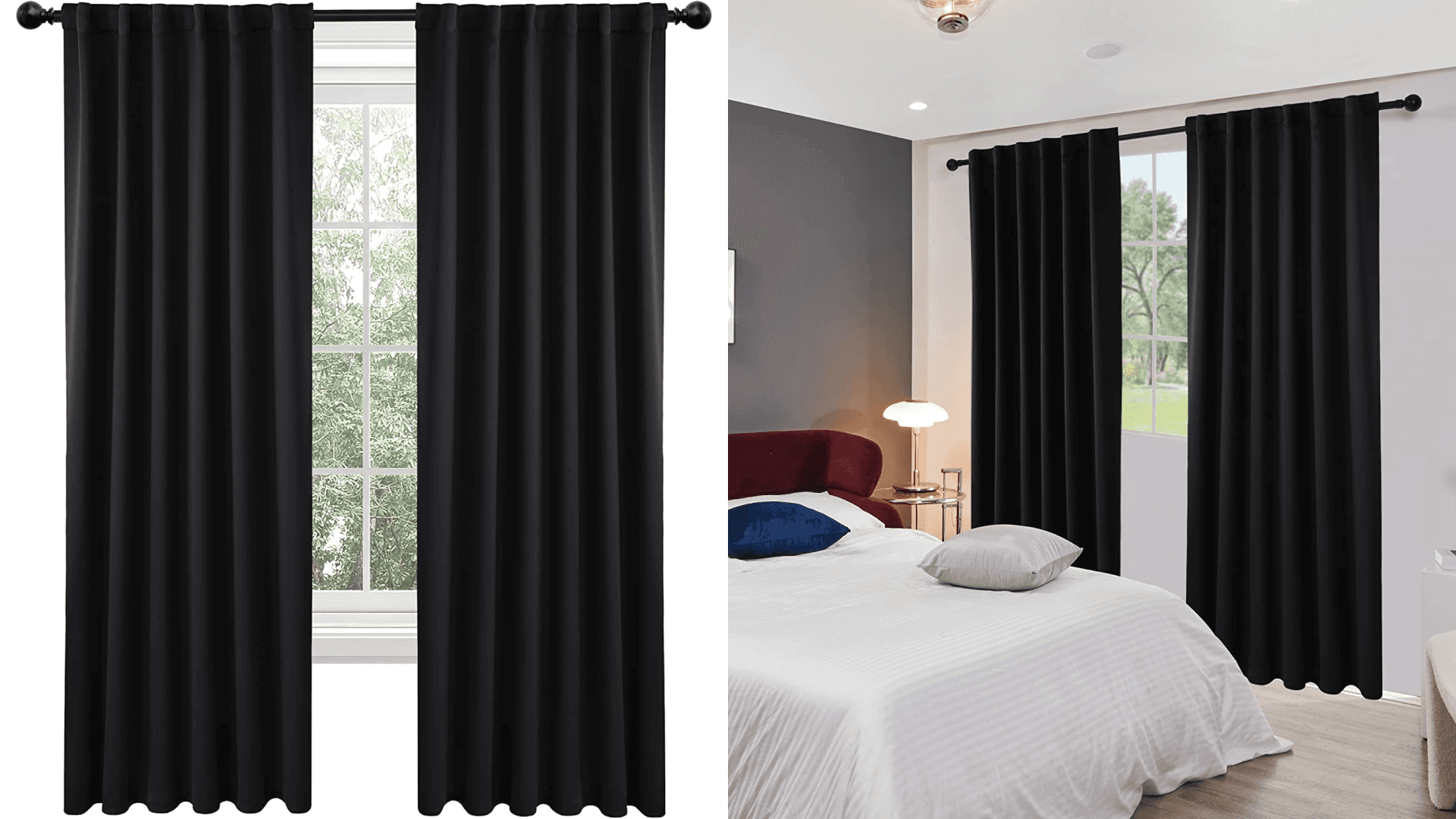 room darkening curtains