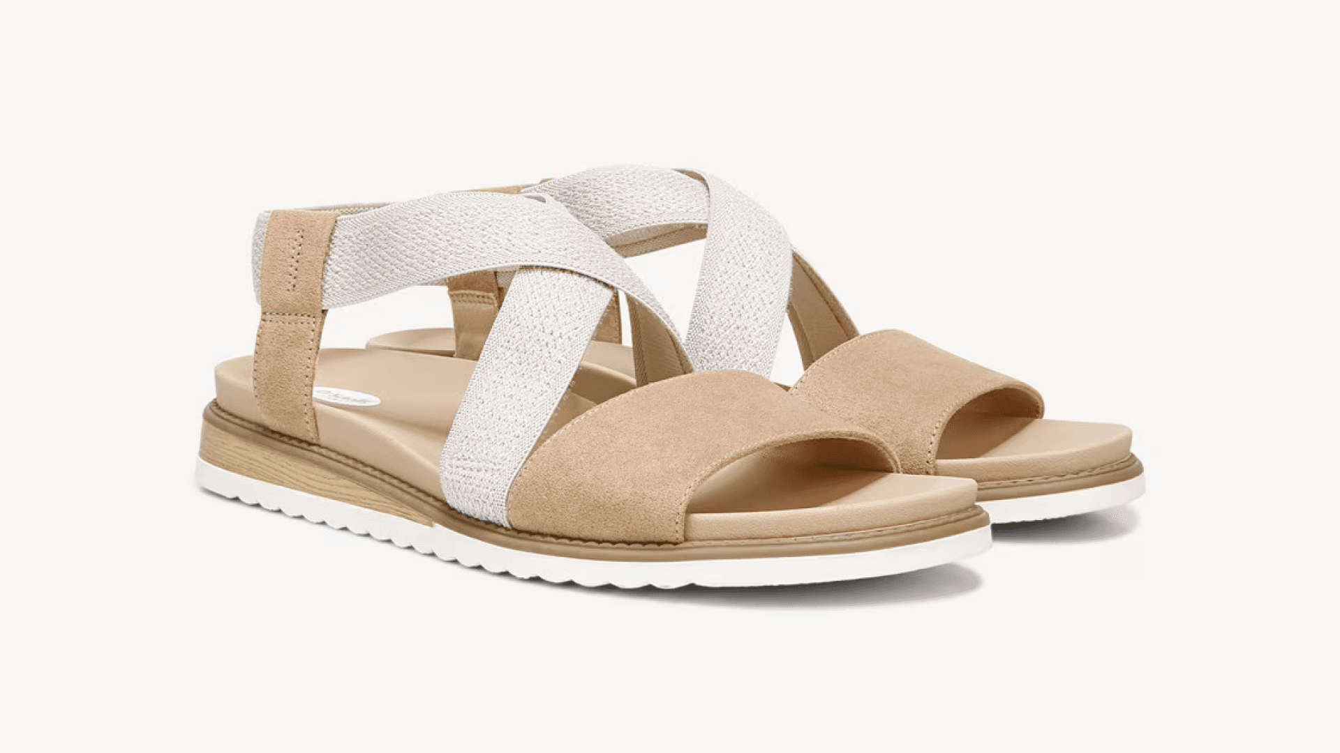Sandals with beige and tan strap
