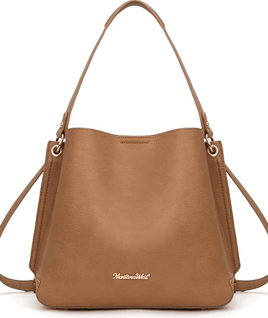 Montana West Medium Hobo Purse for Women Bucket Shoulder Bag with Crossbody Strap