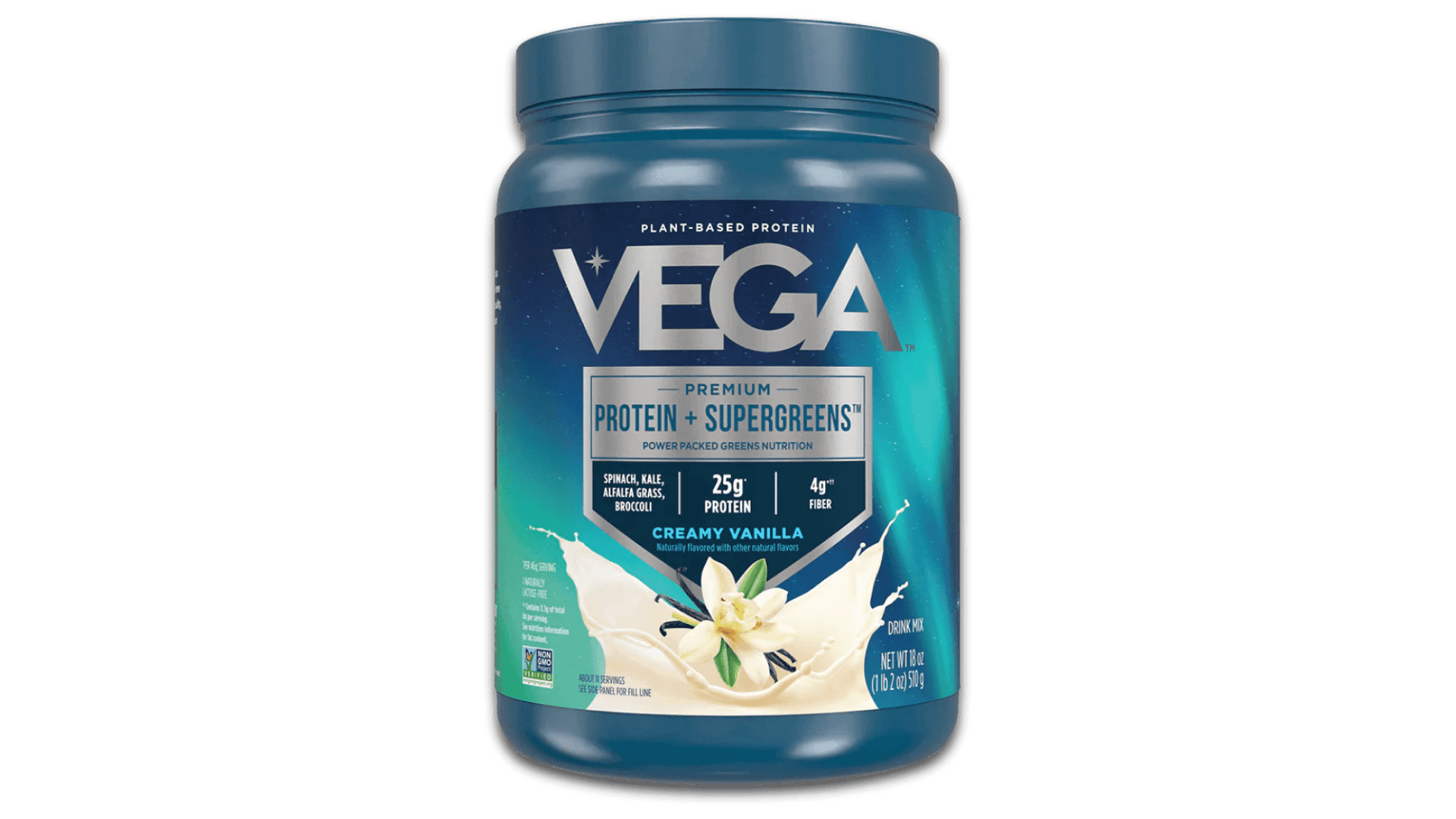 Bottle of Vega Protein + Supergreens in Vanilla