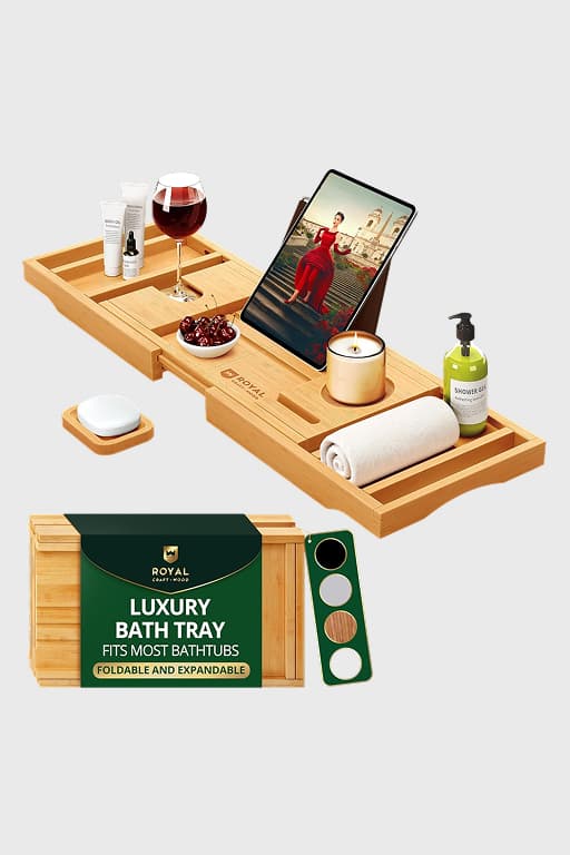Premium Foldable Bathtub Tray Caddy