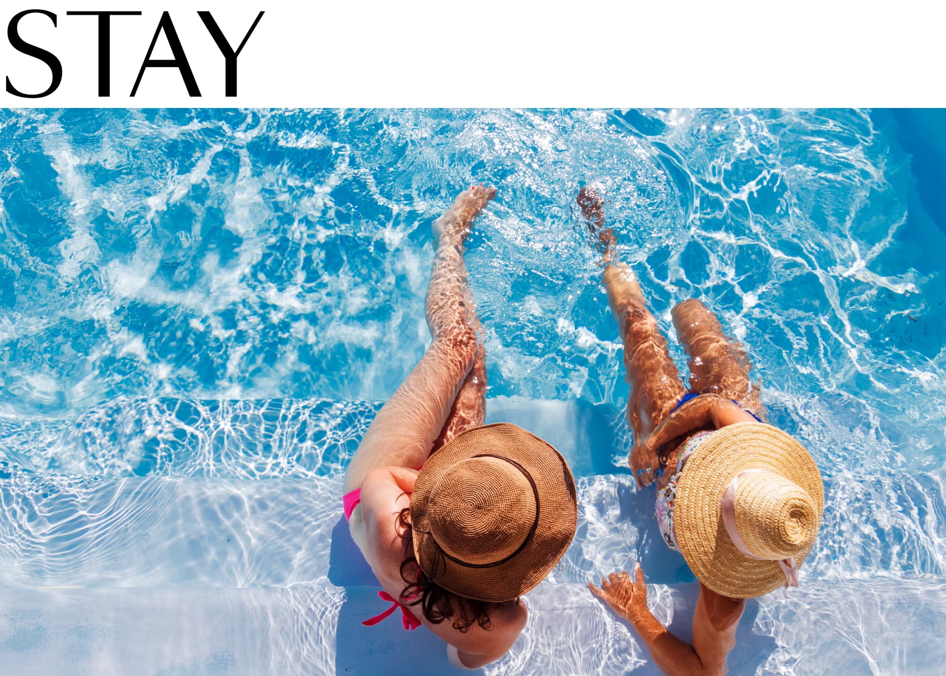 Stay two women in a pool