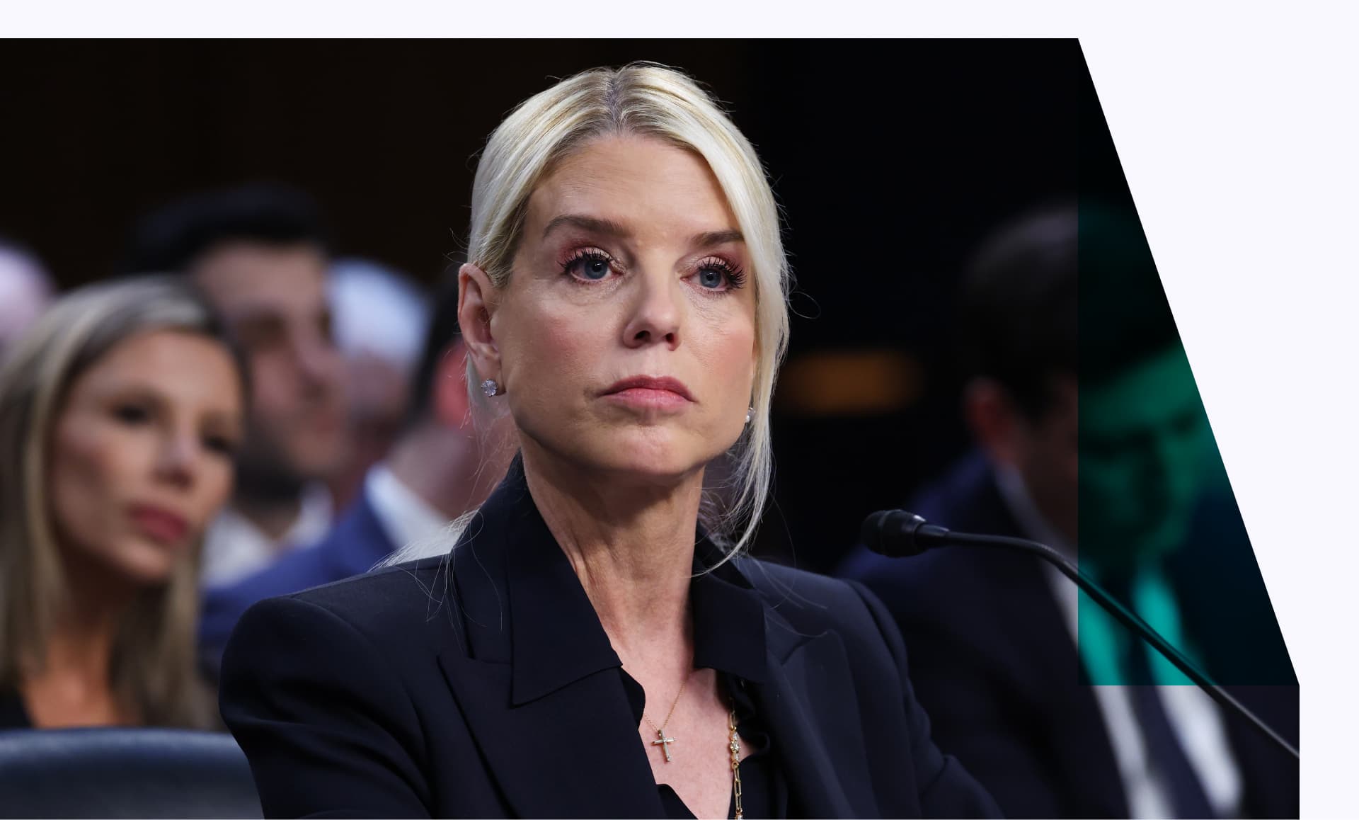 A Seine river bus boat docks in front the Eiffel Tower adorned with Olympic rings ahead of the Paris 2024 Olympic and Paralympic Games in Paris in July 16, 2024