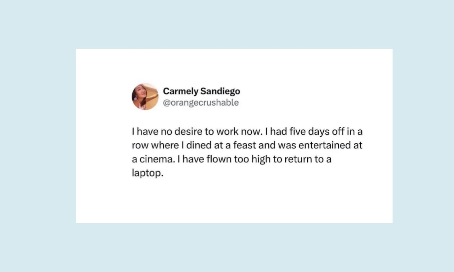 don't want to go to work