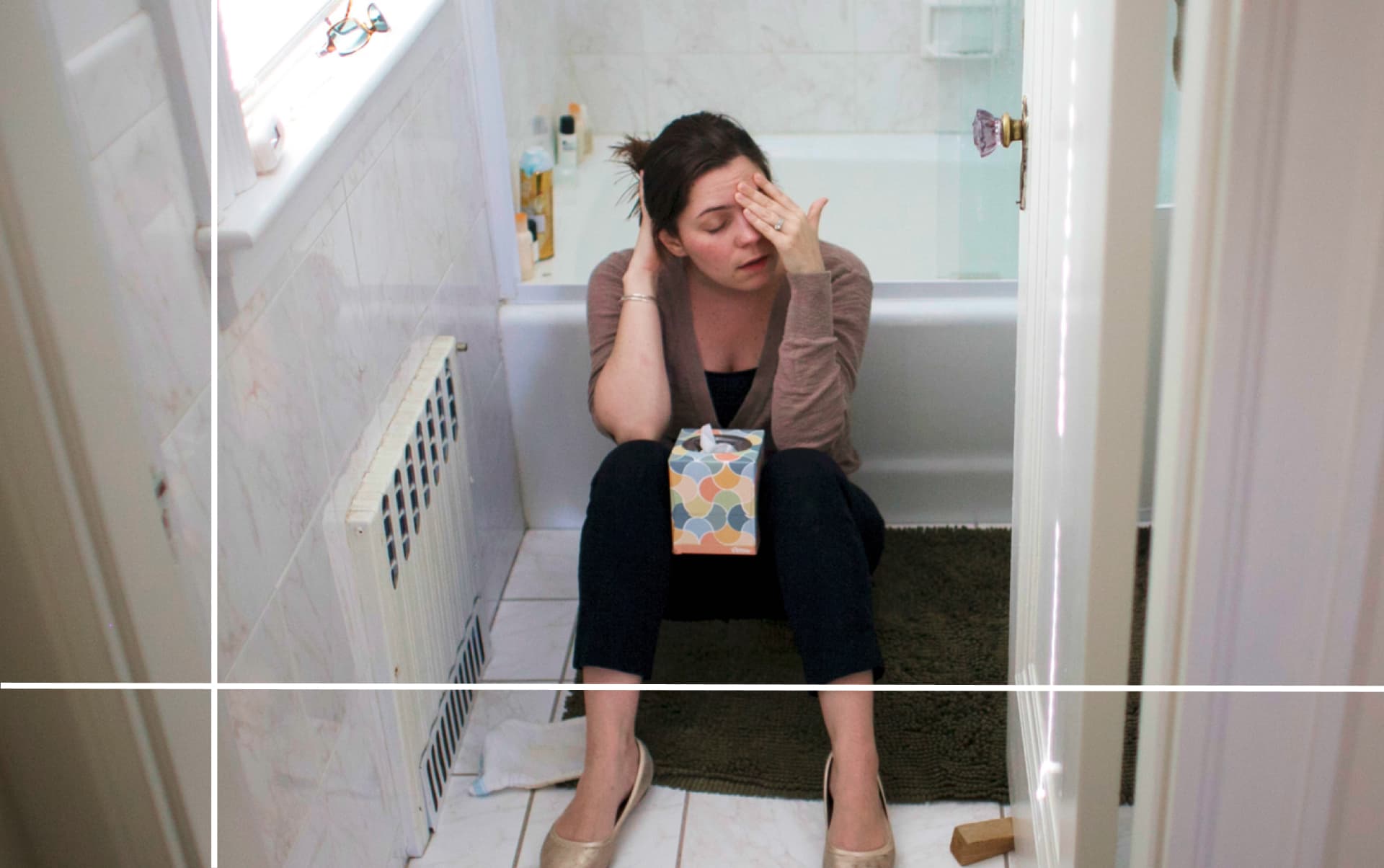 woman with period cramps