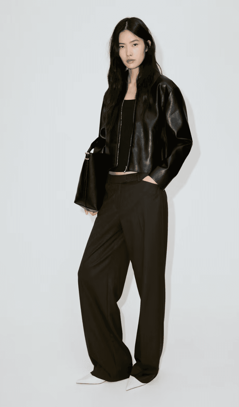mango faux leather jacket