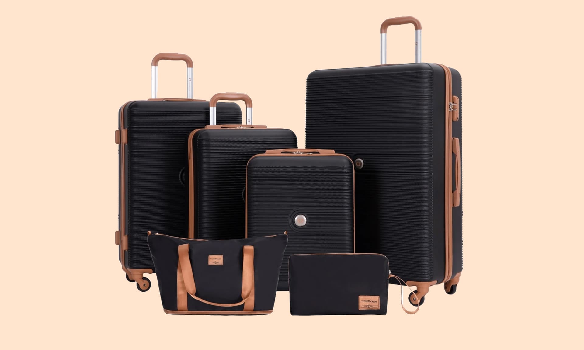 Travelhouse 6 Piece Hardshell Luggage Set