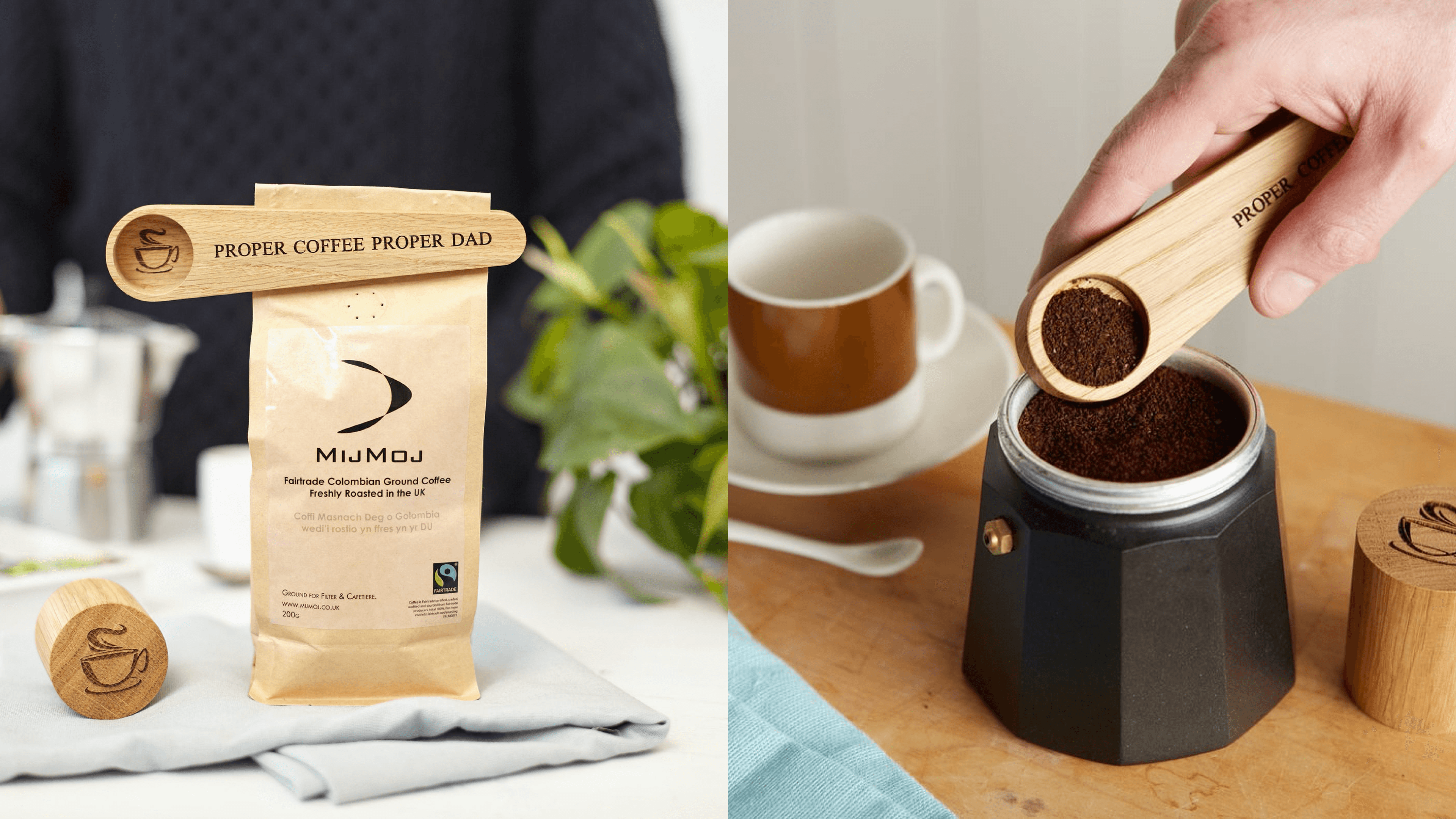 personalized coffee scoop to measure out grounds