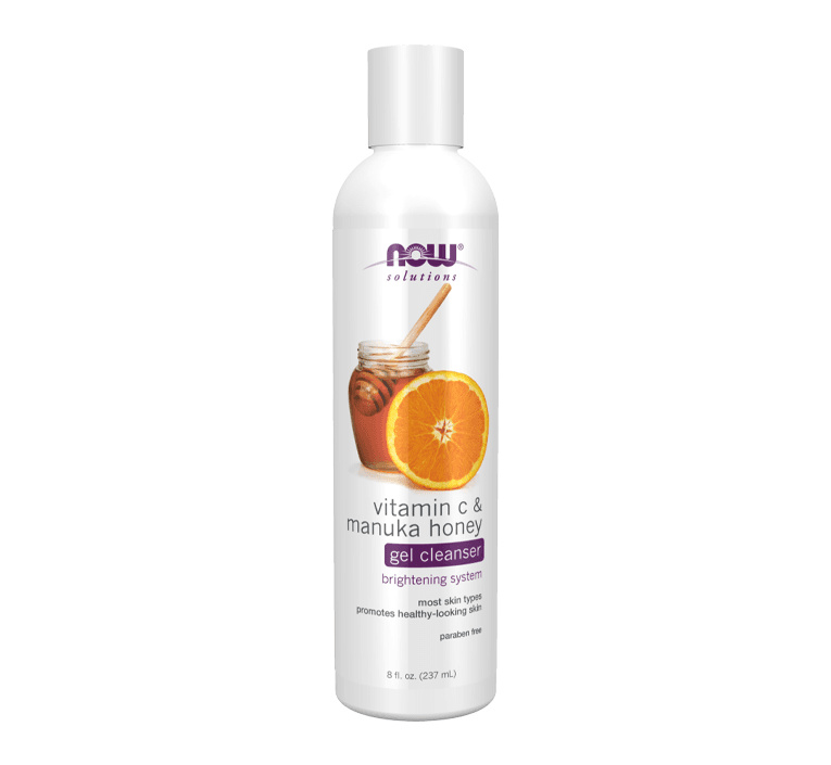 NOW® Solutions Vitamin C & Manuka Honey Gel Cleanser