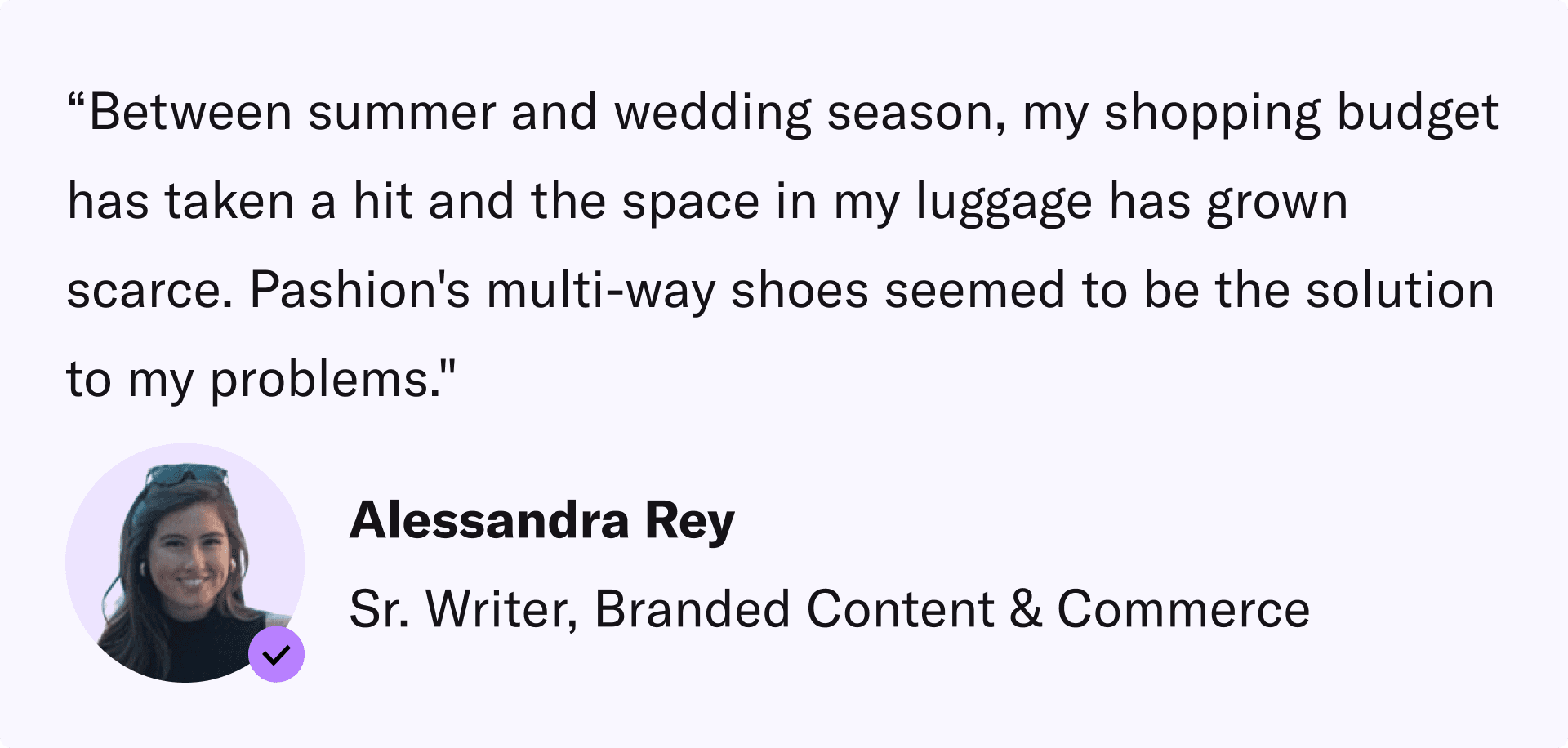 Why Alessandra Tested