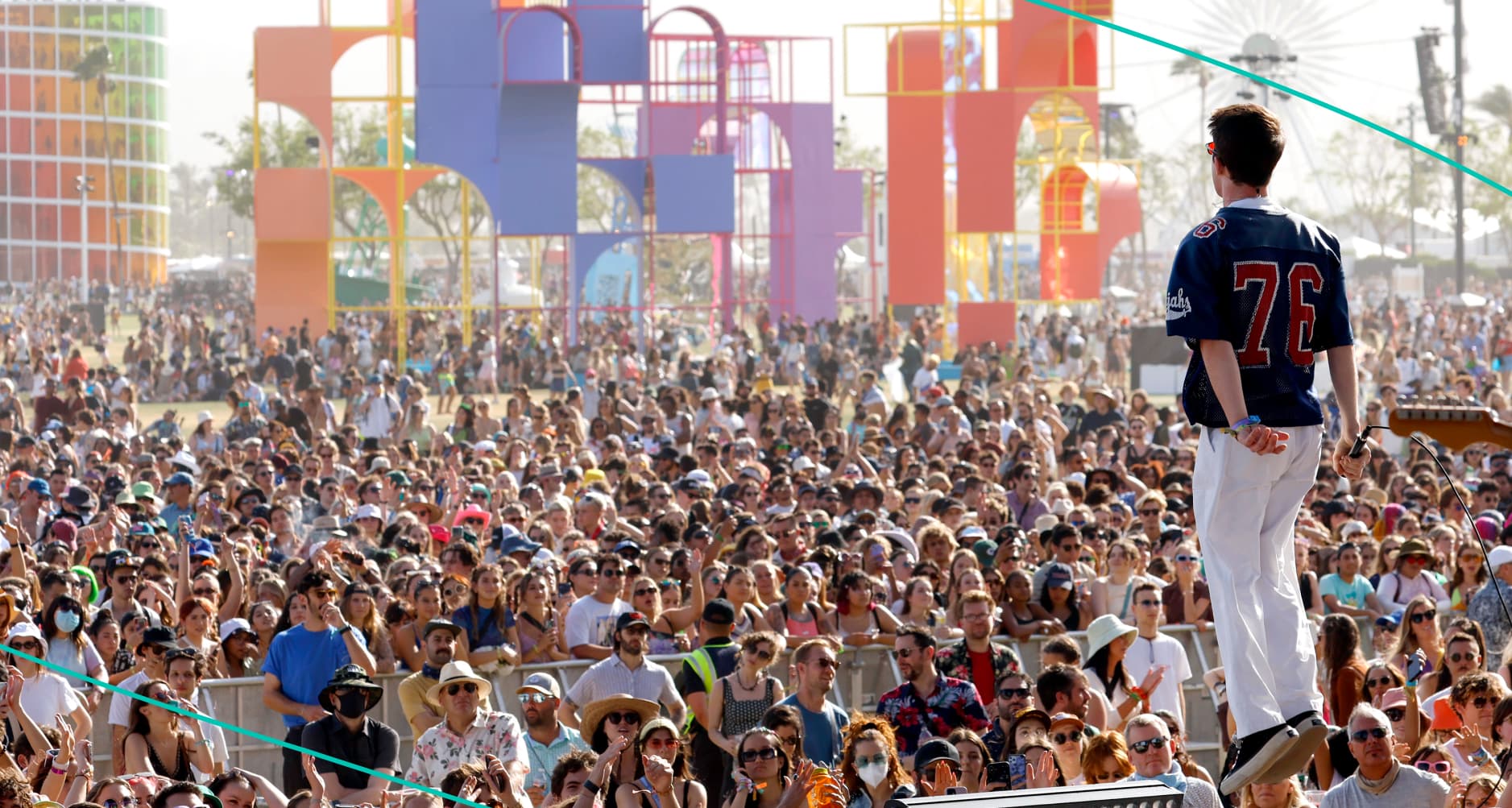 Musician performing at Coachella Valley Music and Arts Festival in 2022