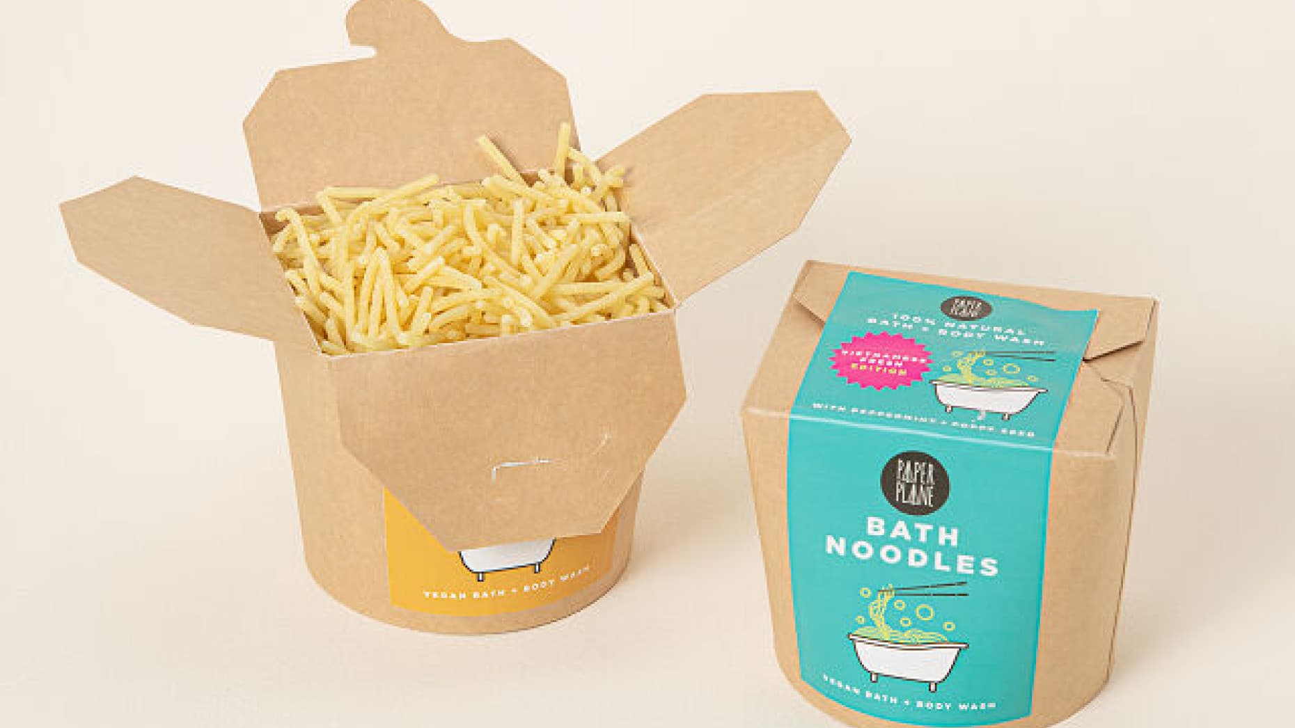 ramen-style bath noodles for bubbles