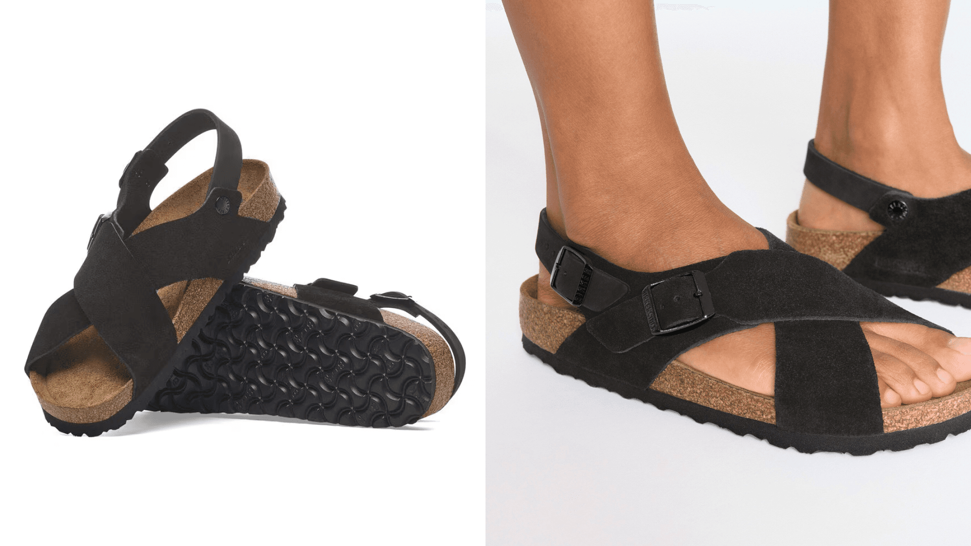 Birkenstock Tulum sandals in black suede