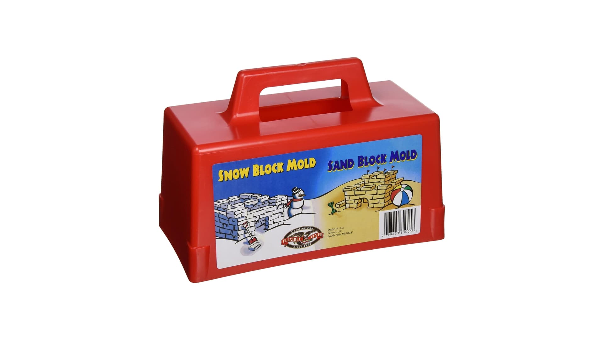 a snow block mold for fort building