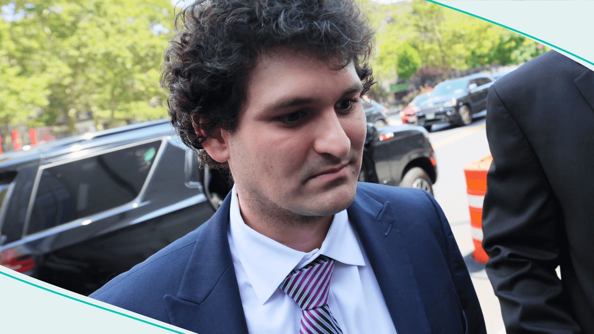 Former FTX CEO Sam Bankman-Fried arrives for a bail hearing at Manhattan Federal Court on August 11, 2023