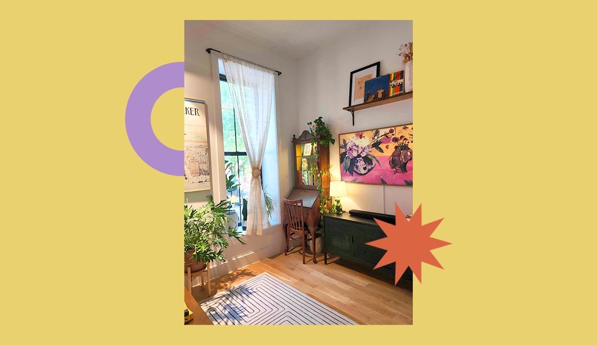 Featured image for How I Turned My 90-Square-Foot Living Room Into a Hidden Home Gym