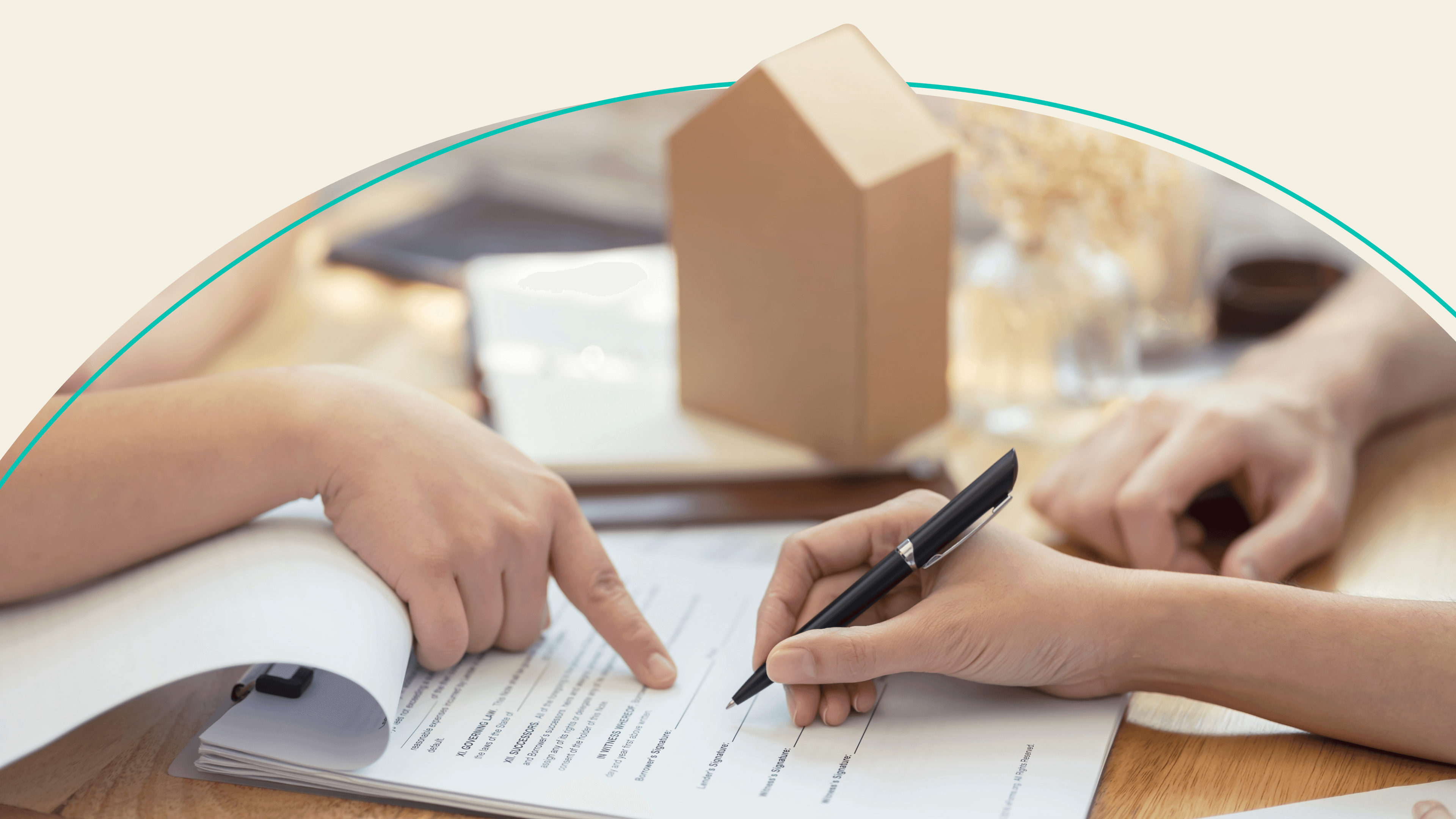 A first time home buyer working on paperwork